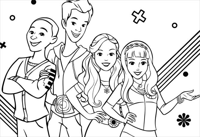 Kids-n-fun.com | Coloring page Fresh beat band of spies Fresh beat band ...